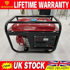 Recoil Start Robust Open Frame Petrol Generator 2.8kVA/2.2kW 6.5HP GEARZAAR