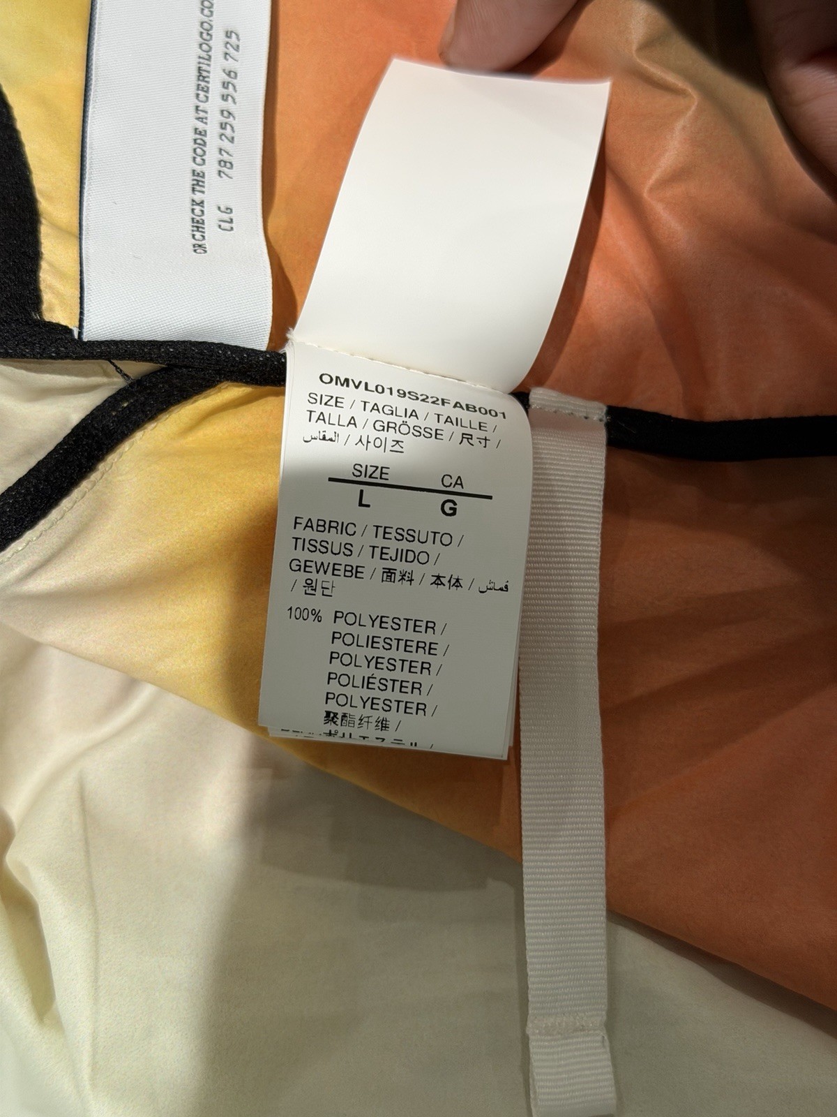 Off White Gradient Windbreaker - image 7