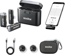 GODOX Wireless Lavalier Microphone with Noise Cancellation,200m/656ft,for iPhone