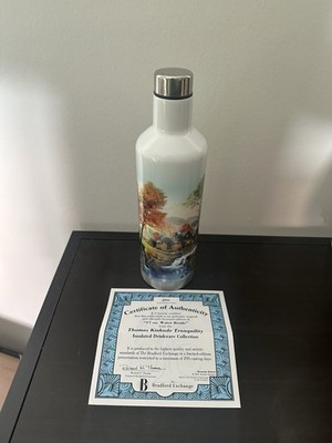 Thomas Kinkade Trinkflasche ''Tranquility'' Bradford Exchange NEU + Zertifikat