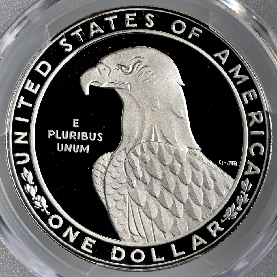 1983-S $1 OLYMPIC PROOF SILVER DOLLAR COMMEMORATIVE PCGS PR70 DCAM #49028589 - Image 3 of 4