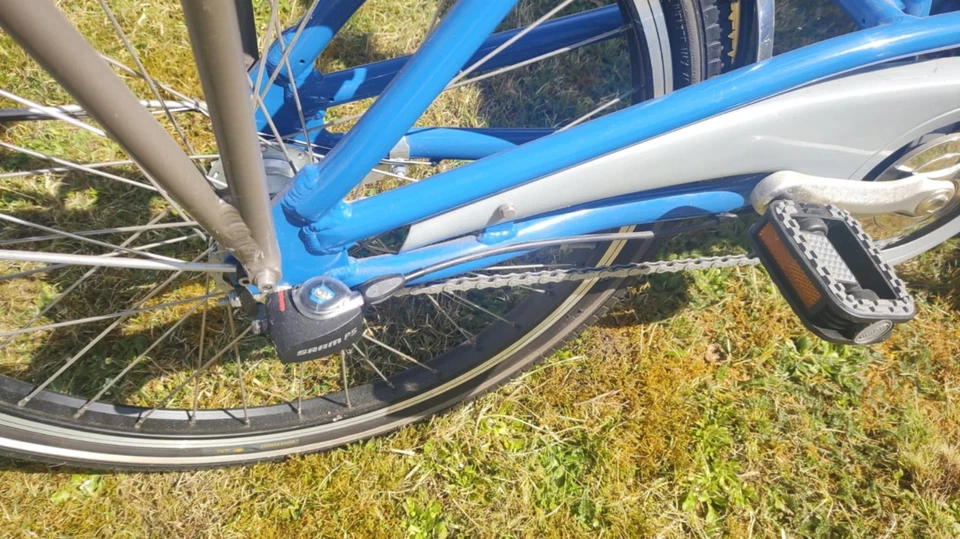 Cargo-Bike Lastenrad Transport-Fahrrad Speedbike, 50 cm, blau, Post, Zusteller - Bild 3 von 4