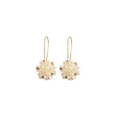 Boho White Flower Dangle Drop Earrings for Women, Statement Medium, Style-A