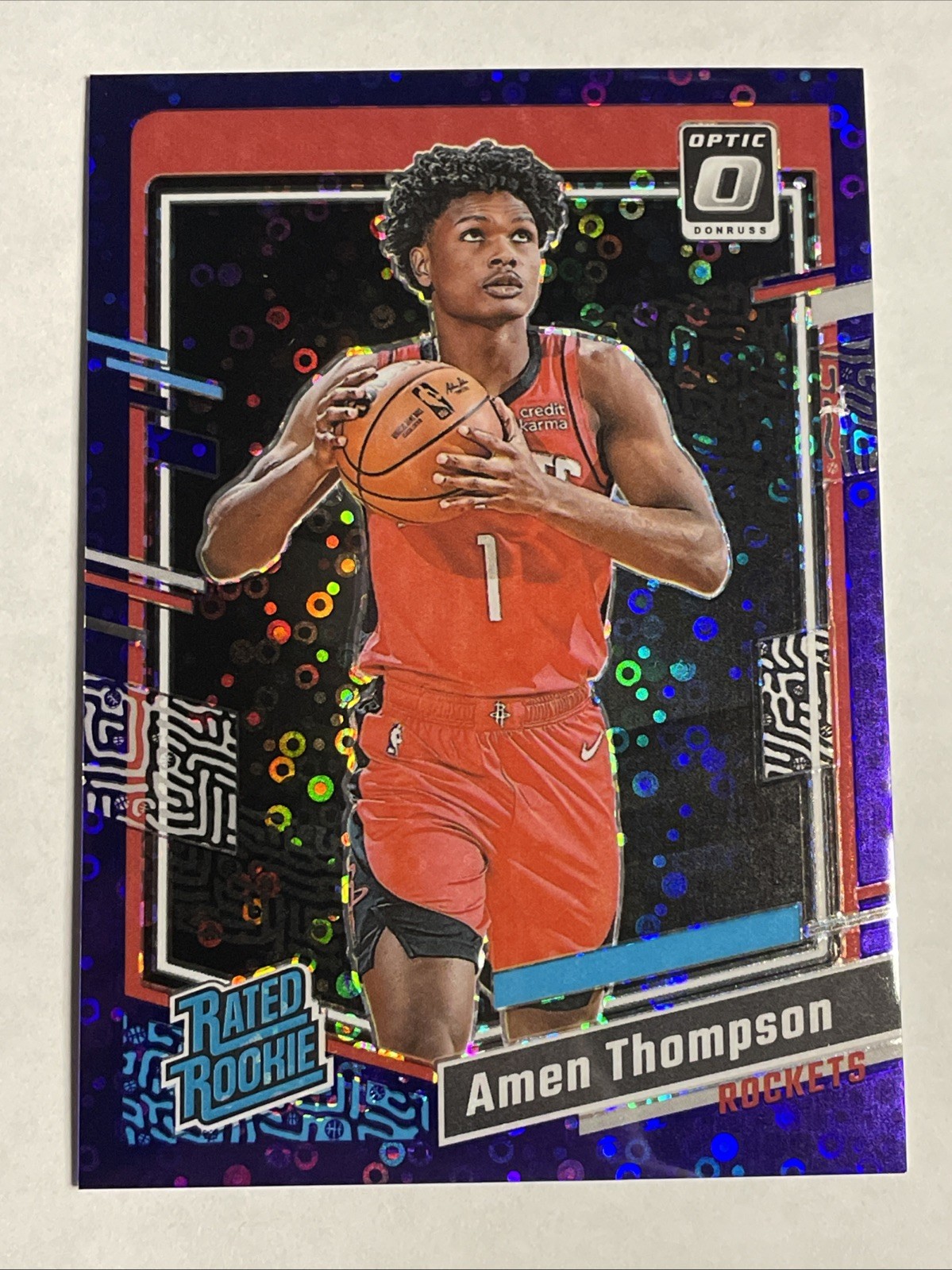 2023-24 Donruss Optic Rookie Purple Fast Break /99 Amen Thompson #229