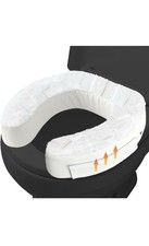 3 in Elevated Toilet Seat Foam Cushion, White Universal Fit Non-Slip Waterproof