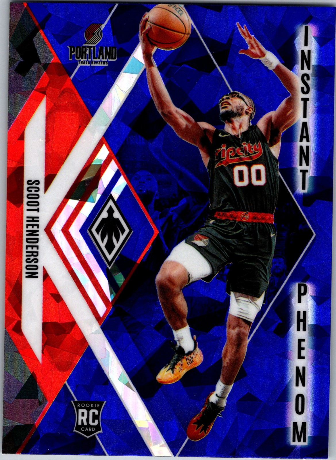 2023-24 Panini Phoenix #10 Scoot Henderson Instant Phenom Phoenix Blue Ice