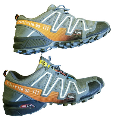Youyin 33 Men's size 9 US 43 EUR Run My Guy Gray Black Running Athletic Shoes