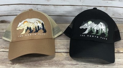 NEW The North Face Trucker Embroidered Grizzly Bear Hat Mens LOT OF 2