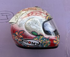 Suomy Extreme White Flowers Helmet Size S Sma...