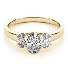 Lab-Created 1.50 Ct Oval Cut Diamond Halo Engagement Ring 14K Yellow Gold FN