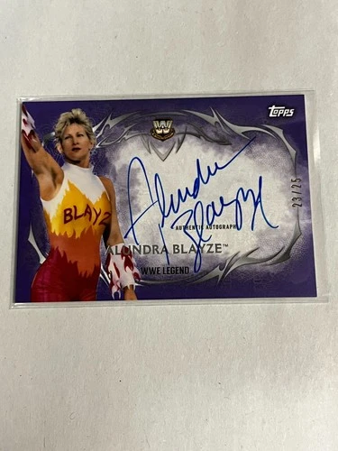 Topps 2015 WWE Undisputed Alundra Blayze On Card Autograph UA-AB 23/25 PURPLE