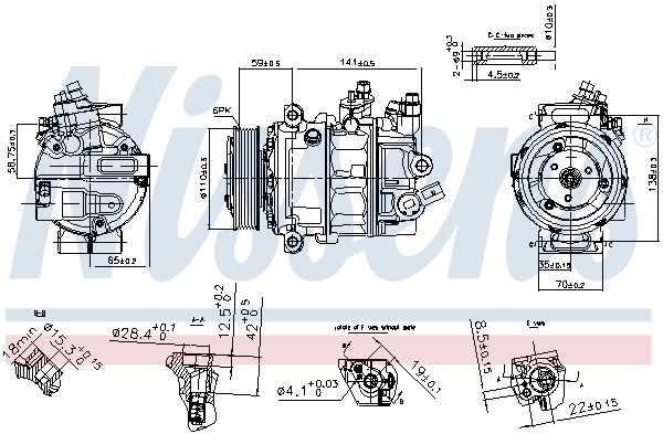 Nissens Kompressor, Klimaanlage 890754 FüR Seat Vw-image