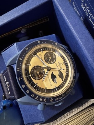 Authentic Swatch x Omega Moonswatch Mission To The Super Blue Moon Moonphase