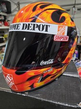 Tony Stewart #20 Simpson Replica Helmet Home Depot NASCAR w/ COA Flame Design