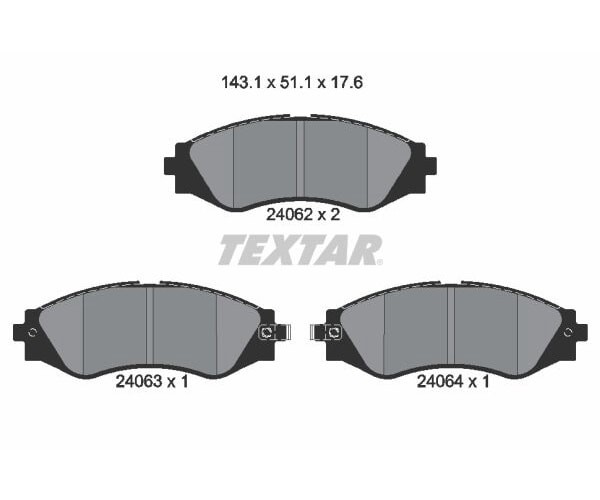 Textar BremsbeläGe Vorderachse FüR Chevrolet Epica Evanda Daewoo Evanda-image