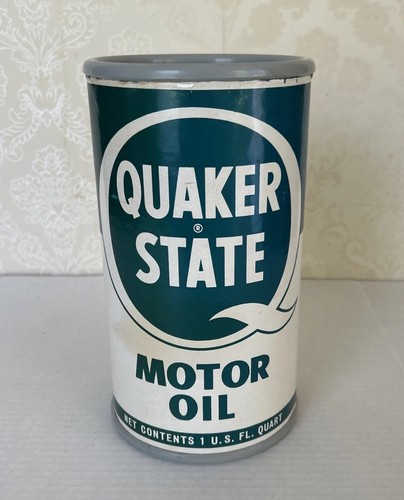 Vintage Quaker State Motor Oil Coin Bank - Plastic