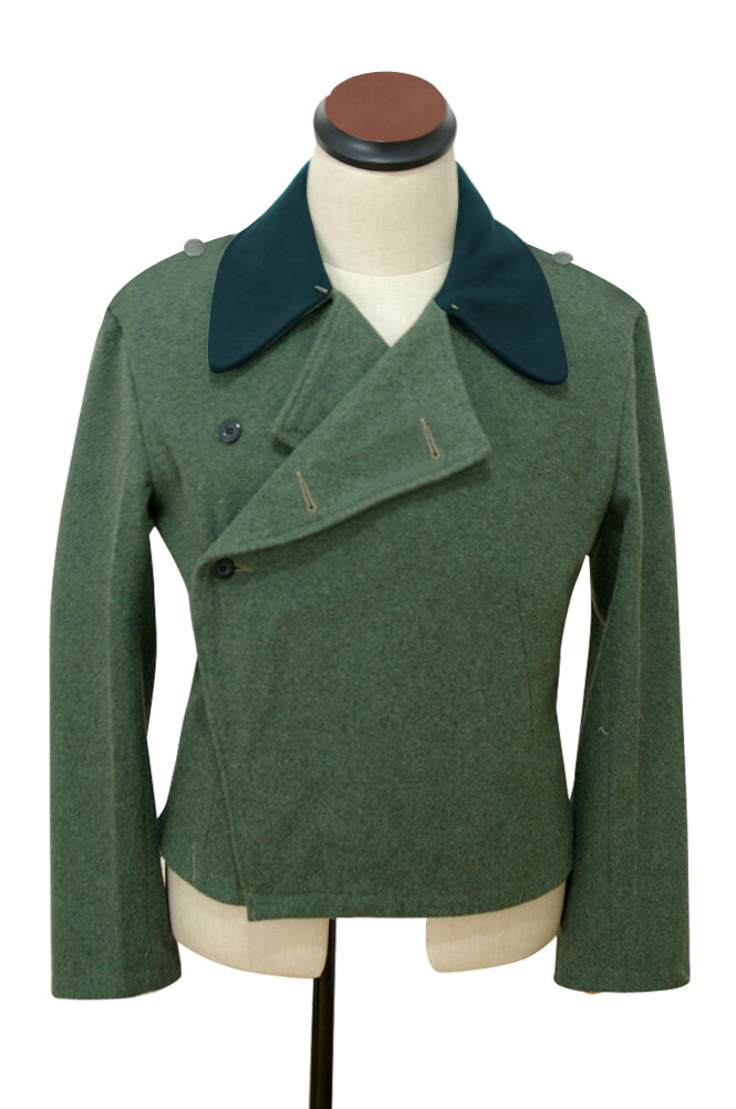 WW2 German Heer assault gunner field wool deep green collar wrap
