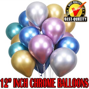 12" Inch Metallic Pearl Chrome Latex Balloons for Couple Birthday Party decor UK 12" Inch Metallic Pearl Chrome Latex Balloons for Couple Birthday Party decor UK