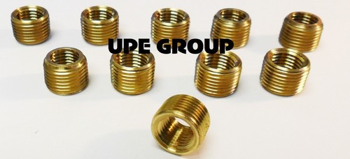 BRASS FACE BUSHING REDUCING NPT THREADS PIPE FITTING 3/8 MNPT X 1/4 FNPT QTY 10