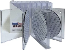 Lot of 10 - USDISC CD Jewel Cases Chubby 24mm, Quintuple 5 Disc, Clear