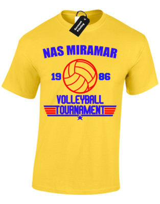 NAS MIRAMAR VOLLEYBALL HERREN T-SHIRT T-SHIRT TOP MAVERICK PILOT GUN ICEMAN