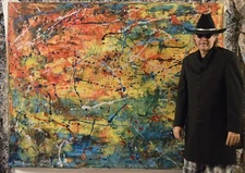 Pollock/Richter style￼ Professional Painting 81” X 62”(6ft 9in)Abstract Modern