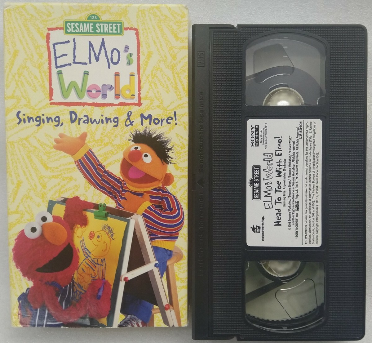VHS Sesame Street - Elmos World - Singing, Drawing More (VHS