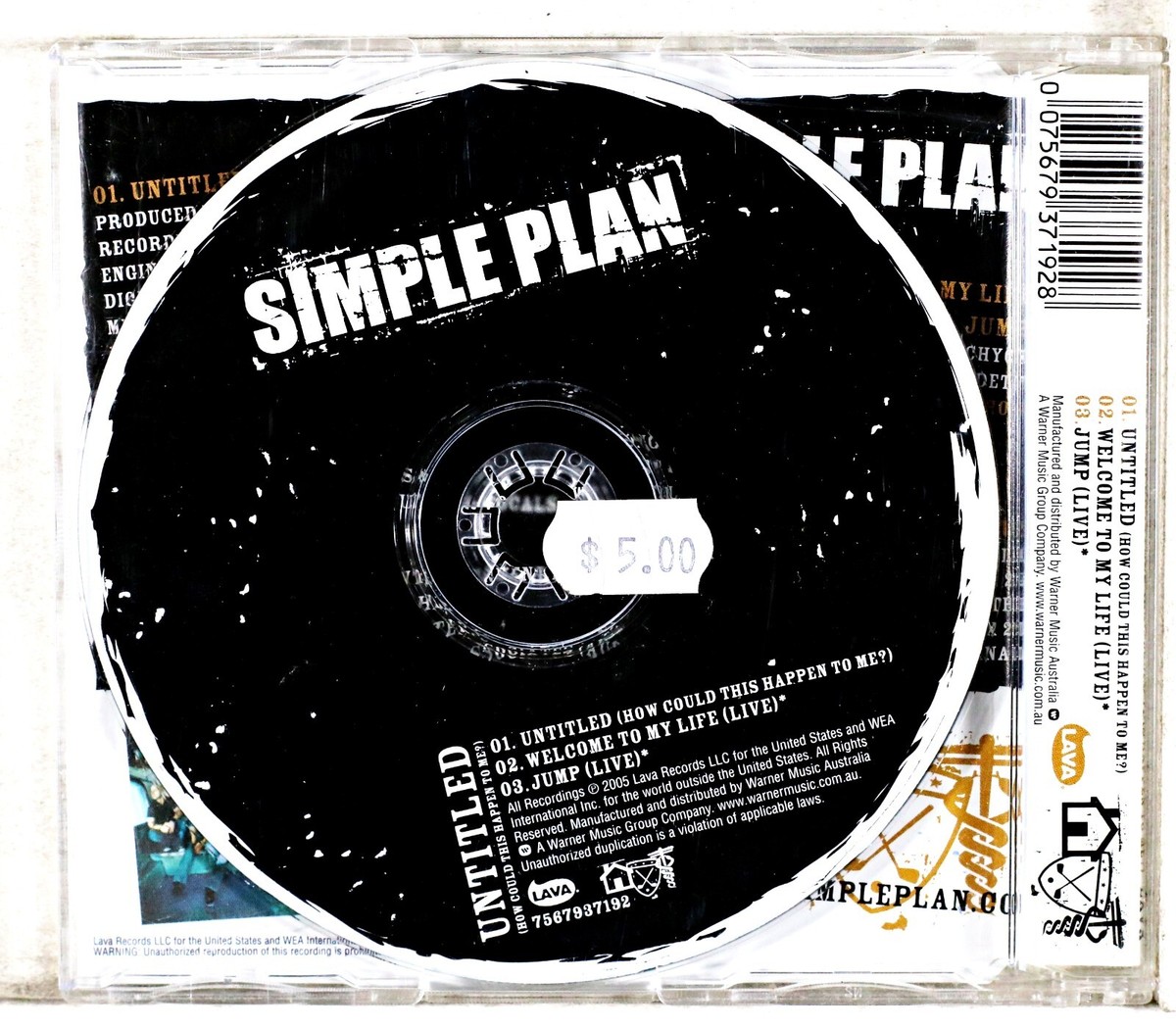 Simple Plan サイン入りCD Simple Plan - Welcome to My Life (CD 2005) 75679371928 | eBay UK