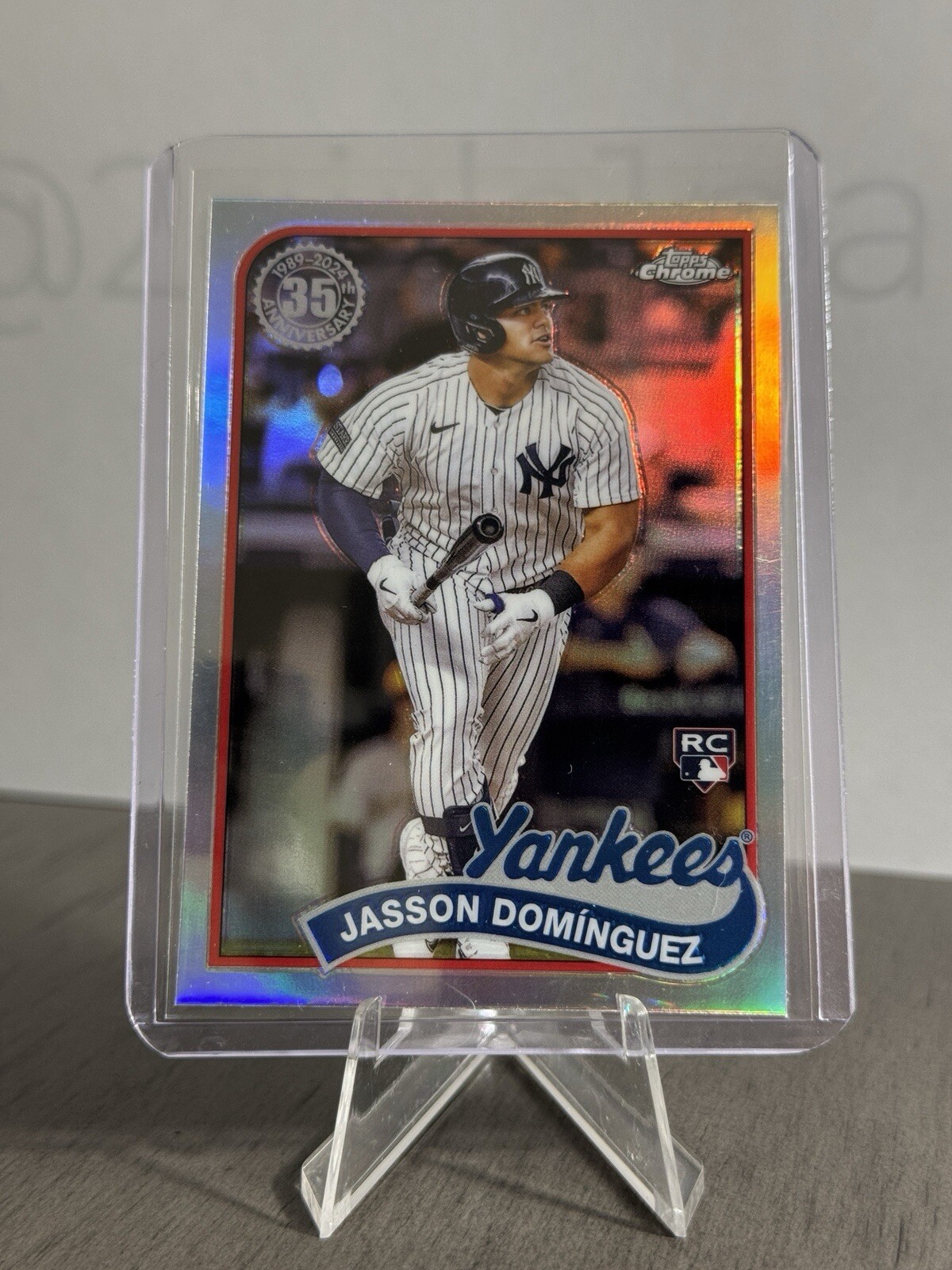 2024 Topps Chrome - 1989 Topps Baseball #89CB-12 Jasson Dominguez (RC) Refractor