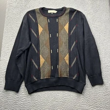 Norm Thompson Navy Pullover Mens Sweater Vintage Size Large