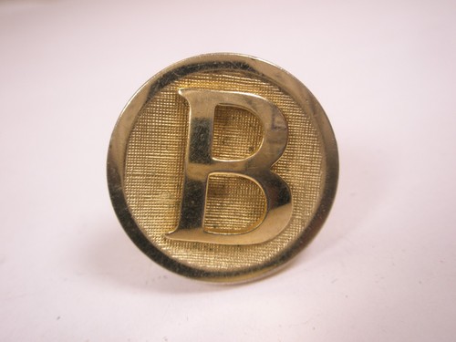 B Monogram Initials SHIELDS SINGLE Vintage Cuff Link replace lost/broken zi04