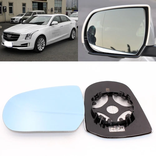 For Cadillac ATS 2014-2017 Side View Door Mirror Blue Glass With Base Heated