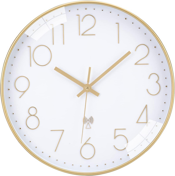 Funkuhr Wanduhr Ohne TickgeräUsche Lautlos 30Cm Quarz Batterie Betriebene Groß-image