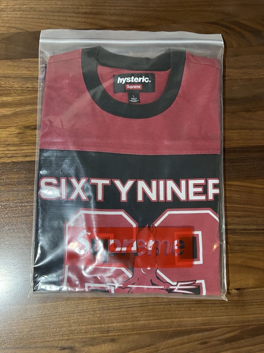 SUPREME®/HYSTERIC GLAMOUR 69 FOOTBALL TOP JERSEY in Black SUPREME®/HYSTERIC GLAMOUR 69 FOOTBALL TOP JERSEY in Black
