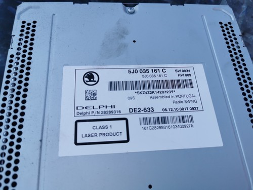 CD Autoradio 5J0035161C Skoda Fabia II mit Code - Bild 2 von 2