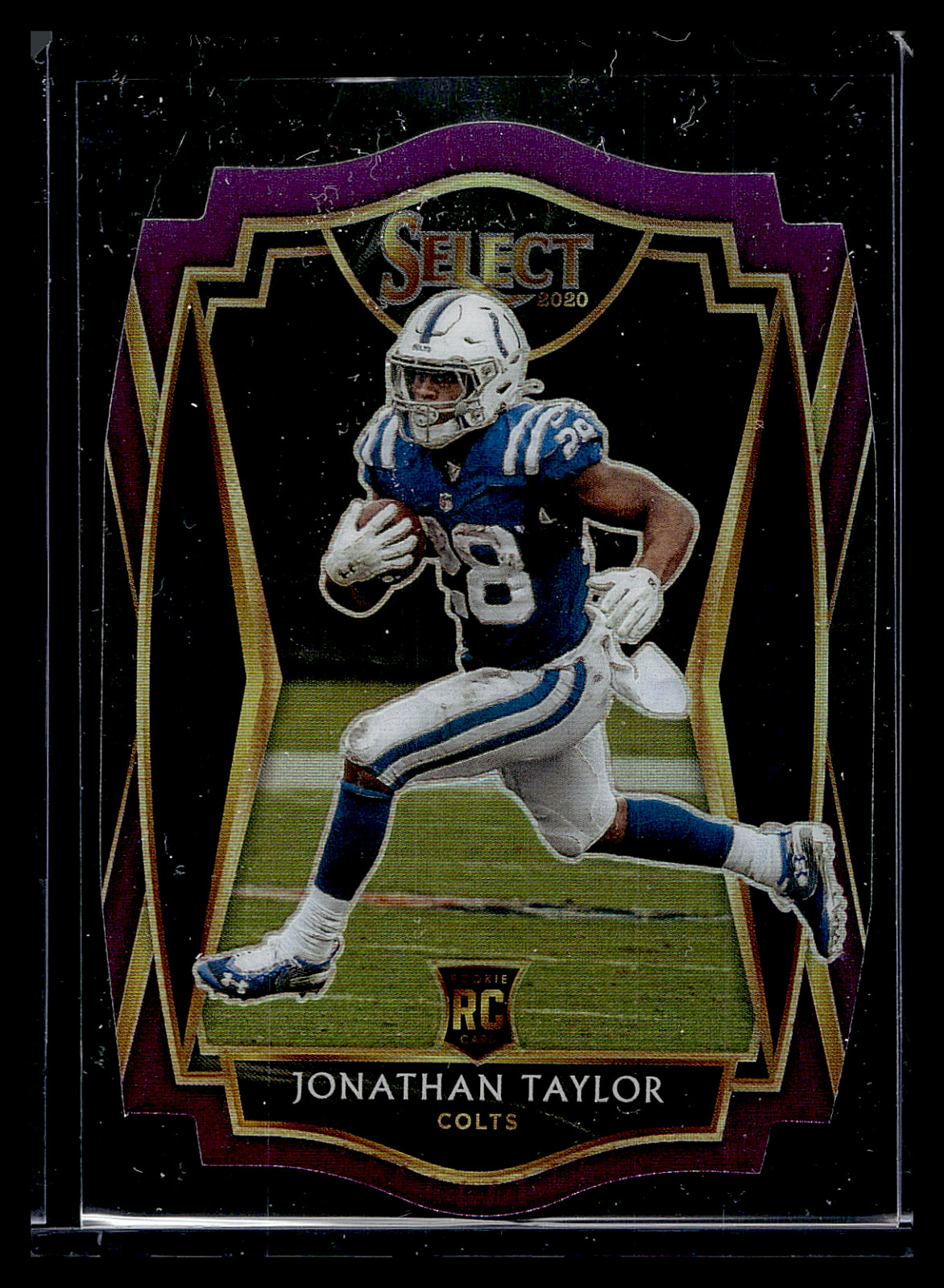 2020 PANINI SELECT PRIZM PURPLE DIE CUT #153 JONATHAN TAYLOR ROOKIE COLTS