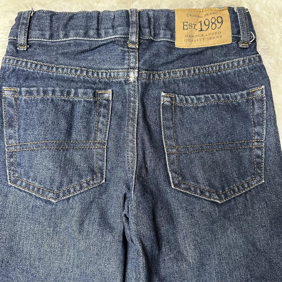 PLACE 靴型紧身牛仔裤青少年尺寸 6 蓝色可调腰多层 — 第 4/4 张图片