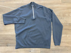 Peter Millar Warmth Mens L Merino Wool 1/4 Zip Golf Pullover Blue Gray Sweater