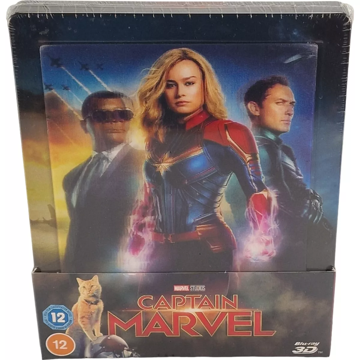 Captain Marvel Blu Ray 3D Steelbook Lenticular Zavvi Exclusive Limited 2020