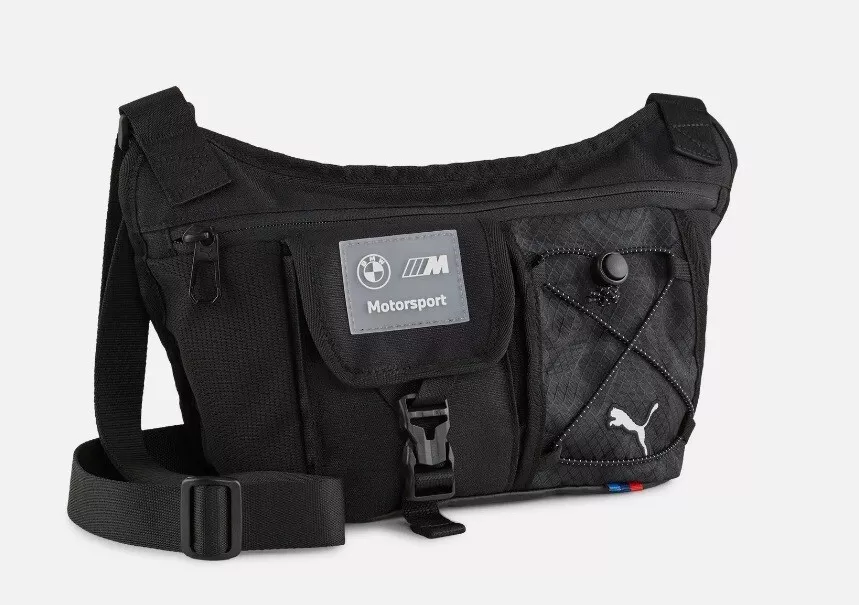 BMW M Motorsport Messenger Bag Black 8L Shoulder Bag Travel 