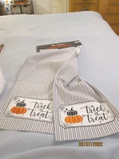 Halloween Table Runner 13" X 72" "Trick Or Treat" By Jack O' Lantern Lane New 