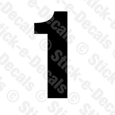 Number ONE 1 Vinyl Die Cut Decal Sticker - RACING NUMBER Custom GP