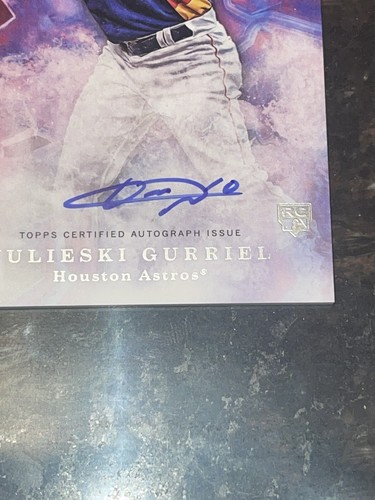 2017 Topps Inception Yulieski Gurriel Auto Rookie Card /99 On Card Autograph - Picture 4 of 4