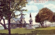 FREDERICTON NEW BRUNSWICK CANADA BURNS MONUMENT BOATING CLUB RIVERSIDE PARK 1920