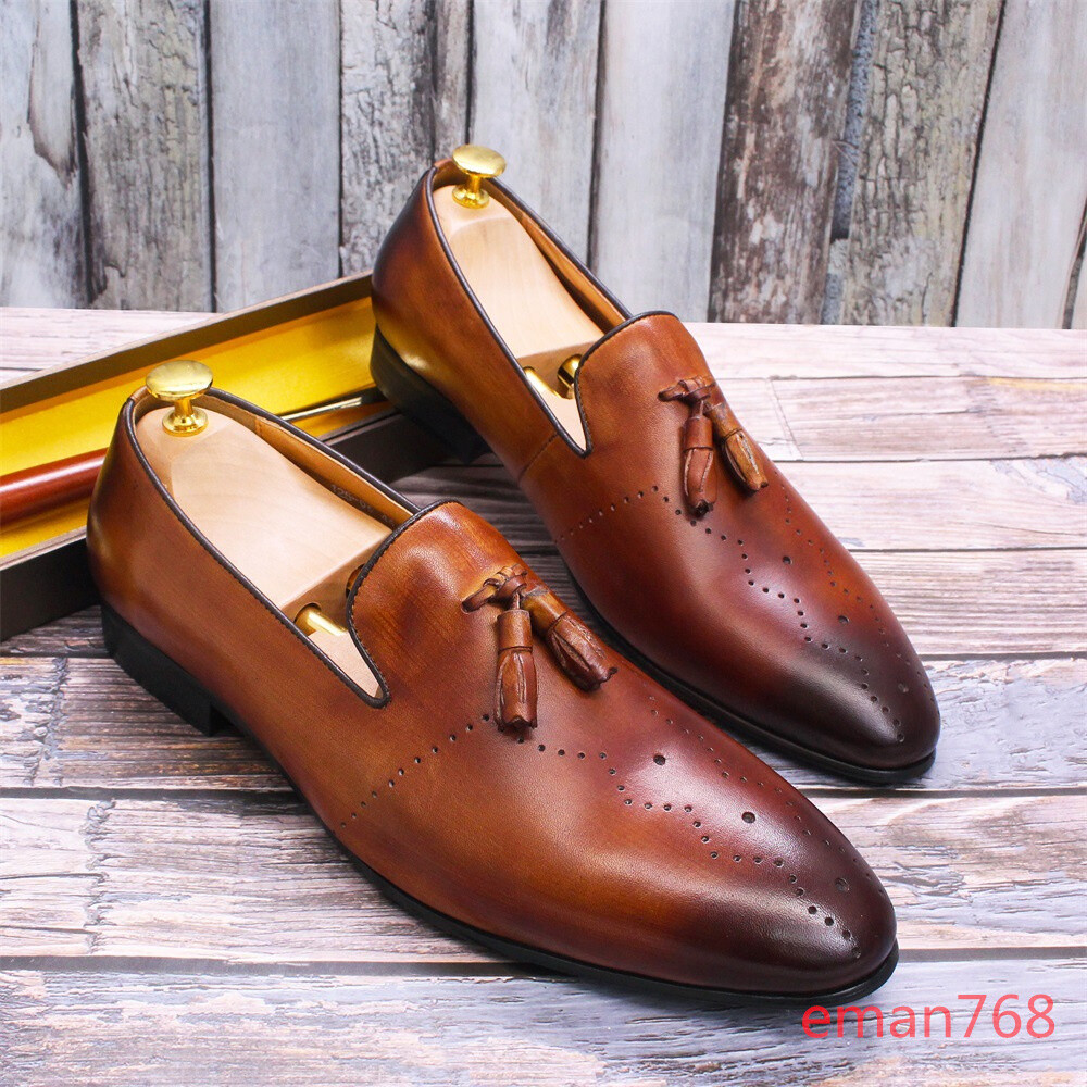 Men Slip On Dress Loafers Wedding Party 