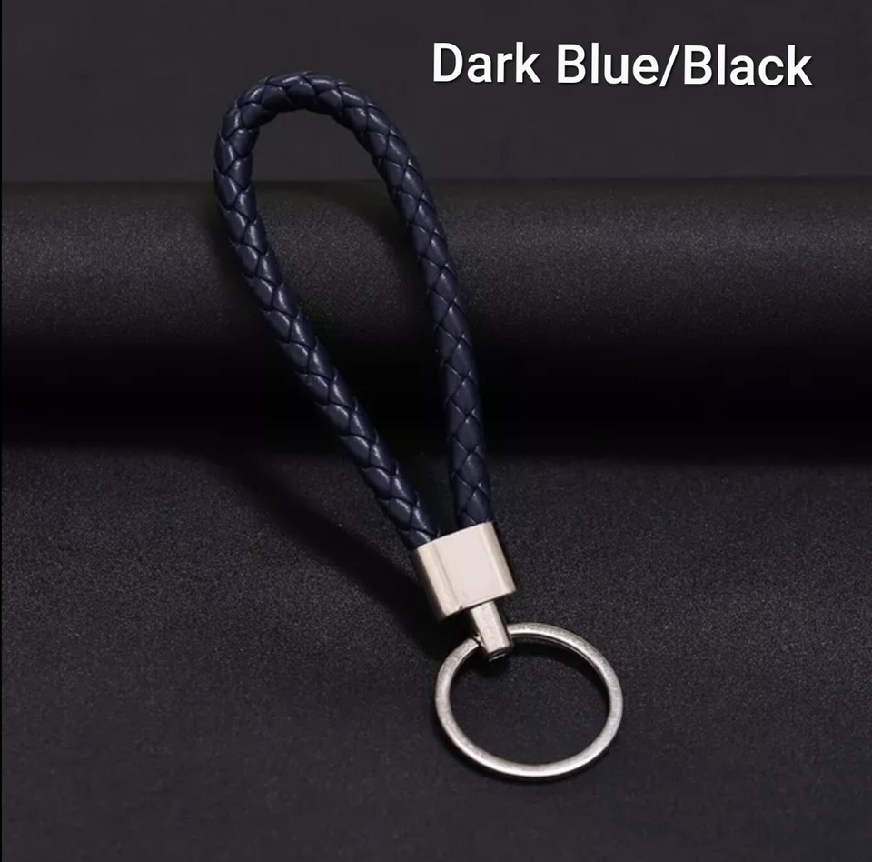 1PC PU Leather Keychain Car Keyrings Men Women Keychain Braided Woven ...