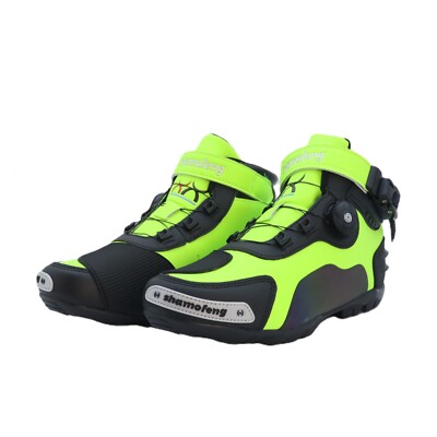 Shamofeng Motorcycle Shoes Men Racing Bike Boots Off-Road Driving Sneakers