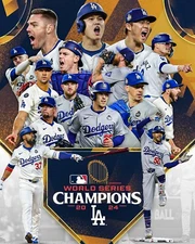 Los Angeles Dodgers 2024 World Series Champions Poster reprint