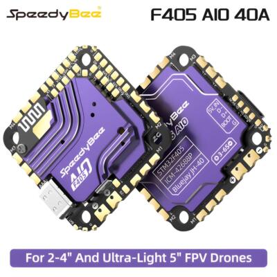 SpeedyBee F405 AIO 40A Flight Controller 3S-6S For 2-4'' Ultra-Light 5''FPV Drones