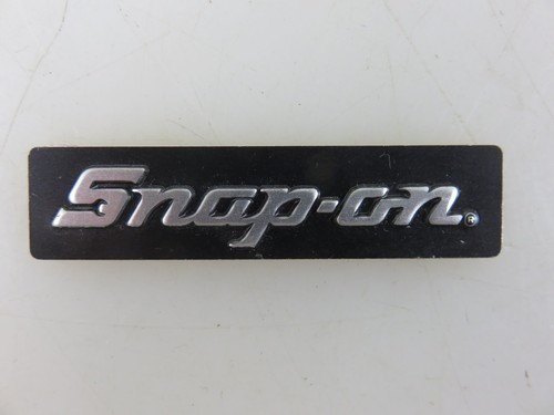 Snap-on Tool Box Small Badge Logo Emblem Script Self-Adhesive 2.25"L x .5"W